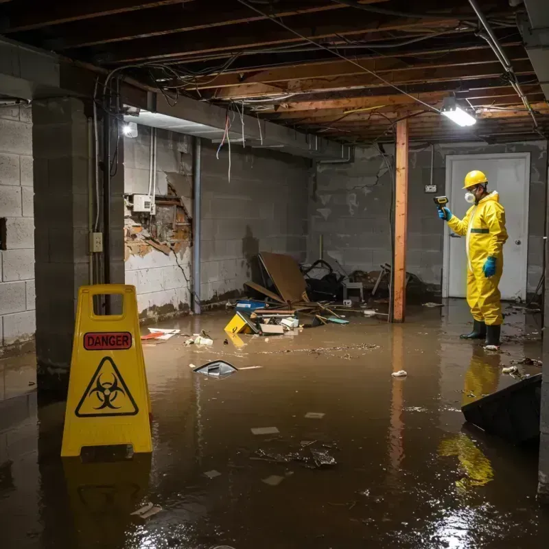 Flooded Basement Electrical Hazard in Clarence Center, NY Property